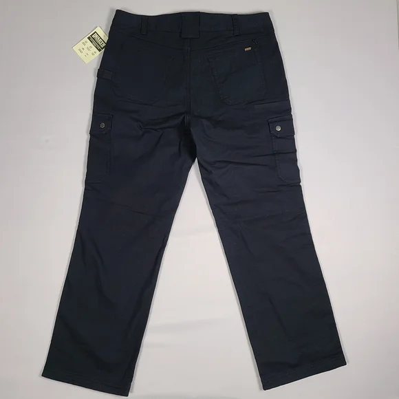 Duluth Trading Co Flex Fire Hose Lined Pants Womens Size 16 Black Canvas Spandex - Picture 5 of 11